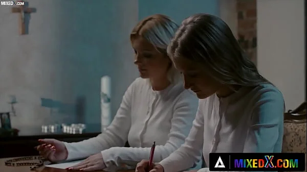 MIXEDX - Two Beautiful Orphan And Religious Girls Taste Sin And Pleasure