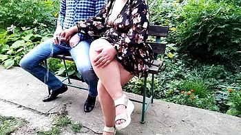 Step Mom Helps Me Pee Outside - I Love Looking at Her Saggy Tits