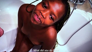 Petite Ebony Teen Rough Face Fucked