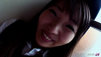 Japanese Teen with Big natural Tits seduce to First Time Uncensored Amateur POV Fuck by Classmate