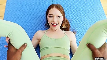 Excited Gingers Widen Taut Vaginas Wide For Large Ebony Dongs