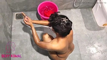 Sexy Komal Indian Bhabhi Takes Bath - Homemade Doggystyle & Cumshot in 4K