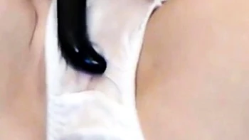 Amateur Squirts in Panties on Webcam