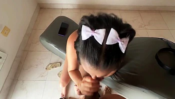 I See That My Sexy Disobedient Stepsister Is Listening To Music And Not Helping With The Housework, So I Decide To Fuck Her