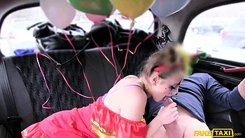 Driver Fucks Cute Valentine Clown Lady Bug