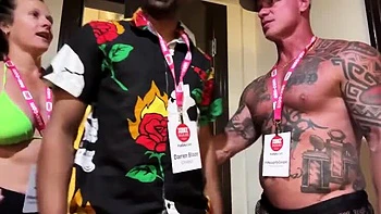 Awkward Hotel Threesome with BBC and Big Booty MILF