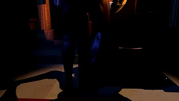 Milf cartoon 3D aux gros seins trompe avec un énorme noir