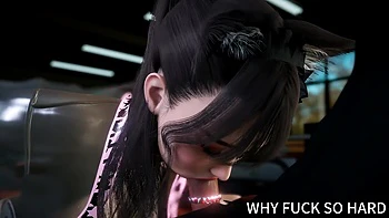 3D азиатская шлюха с огромной грудью жестко трахнута