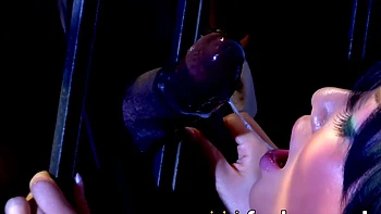 Asiatische Asa Akira wird von riesigem schwarzem Schwanz gefickt