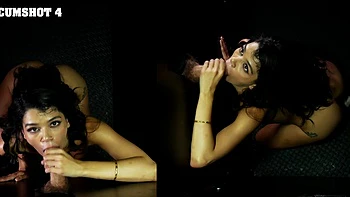 Kleine Brünette Harley Haze fickt wild im POV Gloryhole