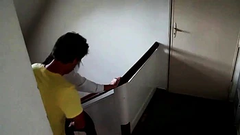 Stairwell Blowjob Leads to a Mouthful