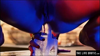 Gloved fingers and a vibrator give her such a powerful orgasm by The Life Erotic: Porn