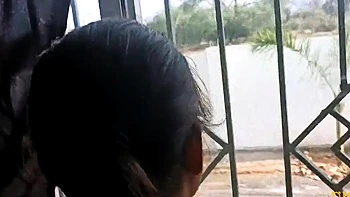 Natural Hot Indian Wife Kamini Giving Blowjob