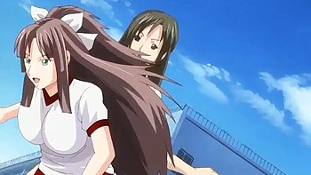 Asiatischer Hentai-Babe zeigt Dekolleté