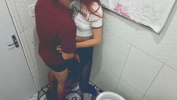 Skinny Latina Squirts Doggy in Bar Bathroom Fuck