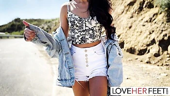 Admirable Hime's footjob handjob dirt