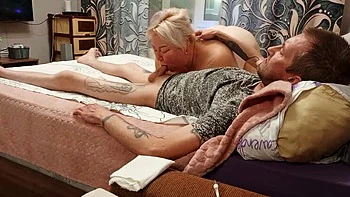 Step Mom Morning Blowjob - Deep Throat and Cum in Mouth