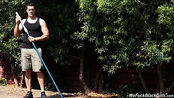 Pool Boy & Pizza Guy Threesome Fuck Anne Amari - Blowjob & Creampie with Big Black Dick