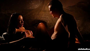 Curvy milf Cara's big tits fucked doggy