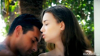 Outdoor interracial pounding with slutty Ryan Driller