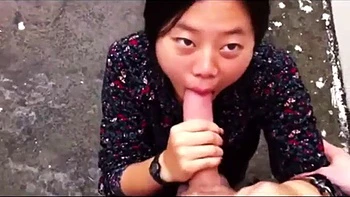 First Time Asian MILF Sucks & Rides Cock