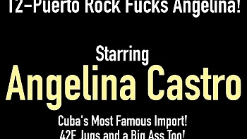 Angelina Castro's huge silicone tits and phat ass fuck