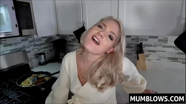 Stepson grabs Stepmoms ass while shes cooking