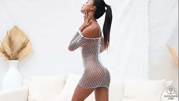 Asian model Putri Cinta reveals tight ass hole in Home Comforts