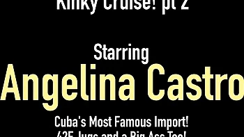 Dirty Latina Angelina and Virgo Peridot's huge tits blowjob threesome