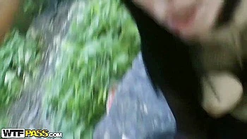 Goth Teen Gets Anal Assfucked Outdoors