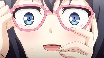 Hentai lunettes : Grosse poitrine, cul, branlette et creampie