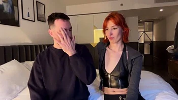 Behind The Scenes Porn: Tall Redhead MILF Pixie Pink Fucks Andres Acosta in Hotel Shower