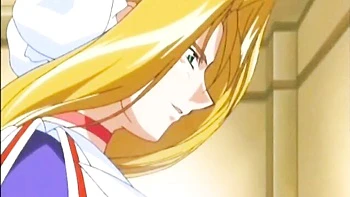 Blondes Anime-Mädchen bläst hartfickend