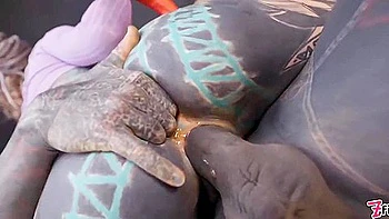 Doble penetración anal con Anuskatzz y Lily Lus