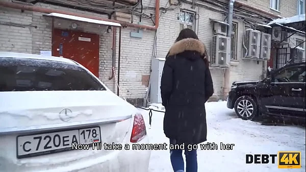 DEBT4k. Beauty isnt able to hide from collector and has to satisfy him