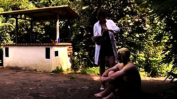Amateur BDSM Doc Fucks Fetish Pussy Outside