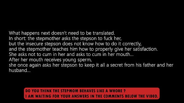 Stepson: When is dad coming? Stepmother: -Spit on him you know how to keep secrets!?. Stepson: Yes!
