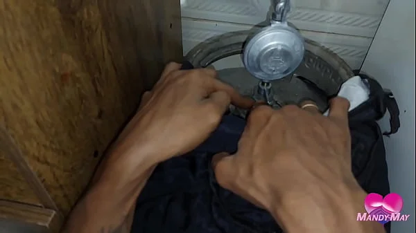 Spirt, farting and prolapse during anal sex with the cooktop installer