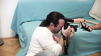 Hot blonde Clara G fingers and fists herself