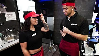 Skinny teen Anais Amore fucked doggystyle hard