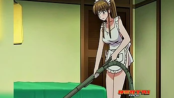 Bottomless Maid Bound in Bikini Cleaning and Fucking