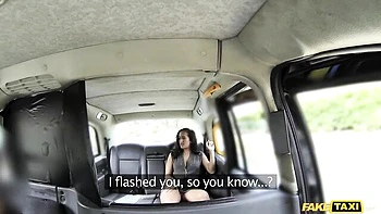 Isabella J's Big Tits and Ass Backseat Blowjob