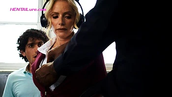 Blonde Slut Fucked Hard on Public Train, Covered in Cum