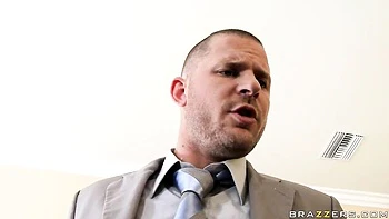 Blonde milf Courtney Cummz sucks dick with big tits