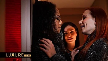 Clemence Audiard's wild lesbian threesome with brunette & redhead