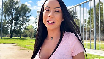 Brunette Cara Mella gets her pussy full of sticky sperm