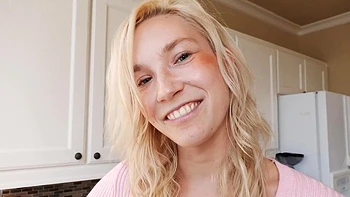Blonde bombshell Claire teases Stoney's throbbing member with her expert tongue