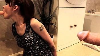Small tit brunette banged on the floor