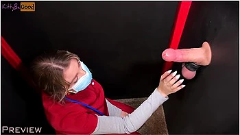 Cum Clinic Gloryhole - Milking Machine Drains Blue Balls
