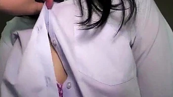 Small titted asian teen Sevil take a giant cock